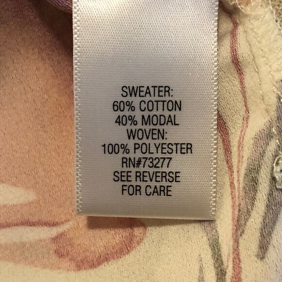 🌸 Dana Buchman Floral Drape Cardigan XL – Vintage-Inspired Soft Layering Piece - Picture 7 of 15